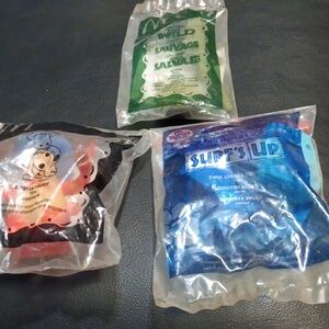 3 McDonalds Happy Meal Dianasaur #4 Ermintrude, Surfs up #4 Tank speedy surfer,